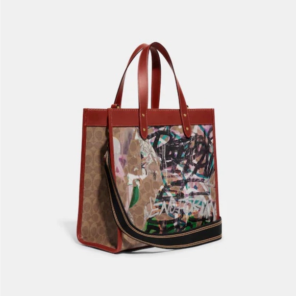 NWT Coach X Mint + Serf Field Tote Signature Canvas Leather Purse handbag - Picture 2 of 13